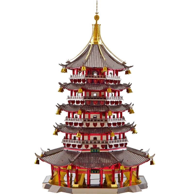 Metal Puzzle History Leifeng Pagoda Tower Statue History Architecture Model 