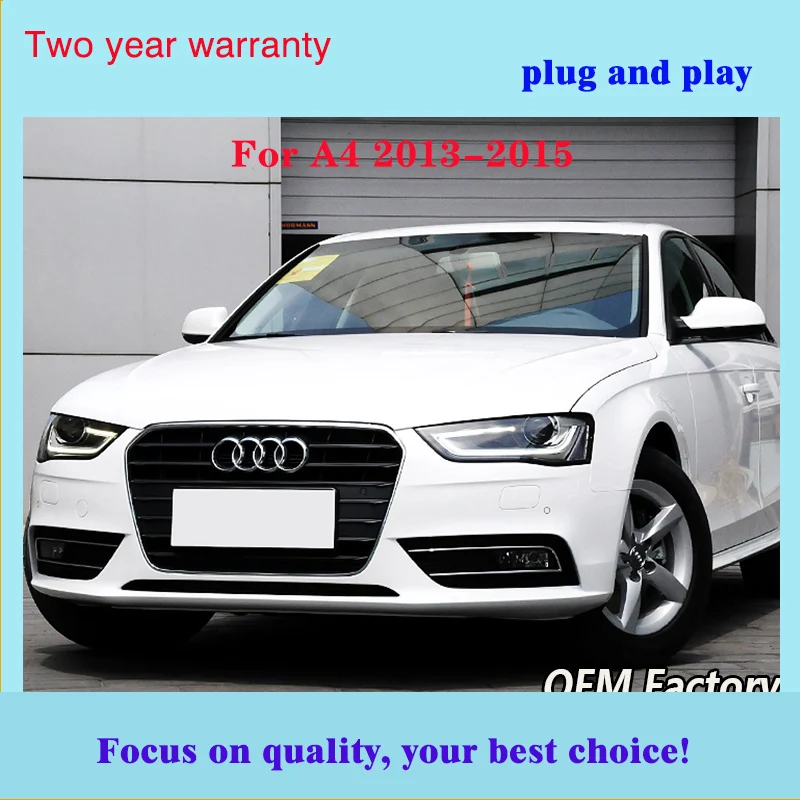 Автомобильный Стайлинг Головной фонарь для Audi A4L фары Audi A4 2013- Светодиодный фонарь H7 D2H Hid вариант Ангел глаз биксеноновый луч