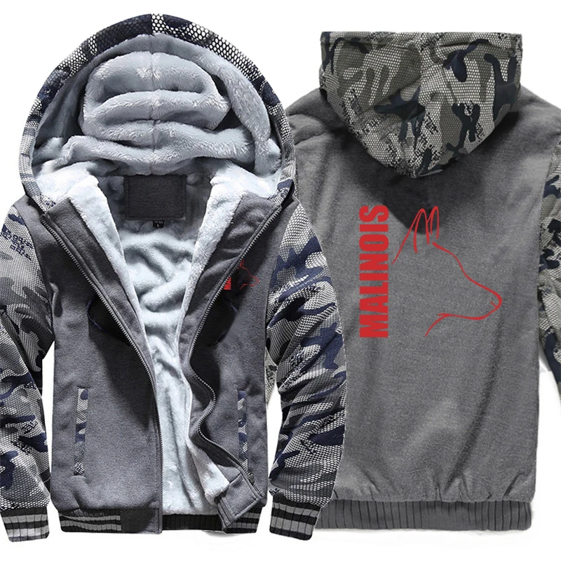 Silly Dog Belgian Malinois Hoodies Hoody Men Cool Thicken Winter New K9 Dog Sweatshirt Pullover Mans Streetwear Coat 6