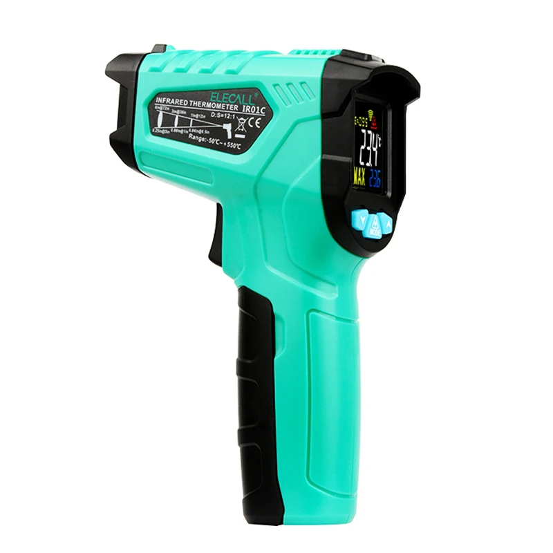 

ELECALL Infrared Thermometer Temperature Meter Gun Temp digital meter Laser LCD Digital Non-Contact -32-380C Adjustable