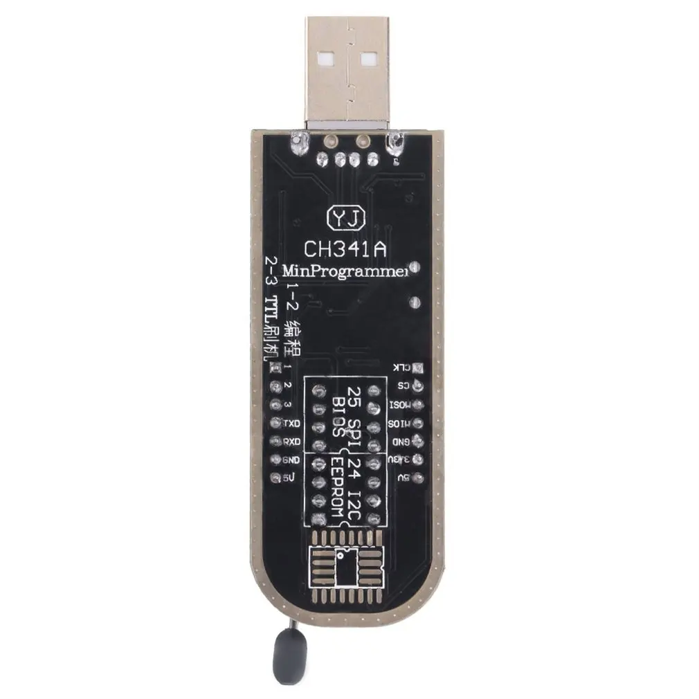 Черный и желтый 25 SPI серия 24 EEPROM CH341A биос писатель маршрутизация lcd флэш USB программист простота в эксплуатации