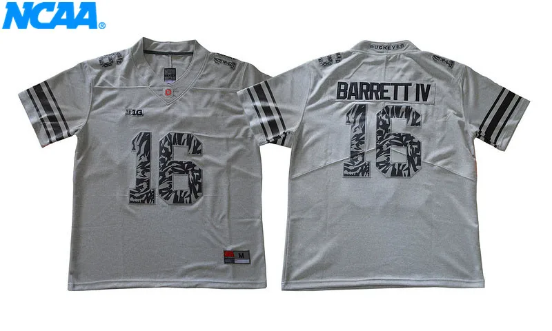 Новое поступление высокое качество J.T Barrett#16 футболка колледжа Джерси S-XXXL - Цвет: 3