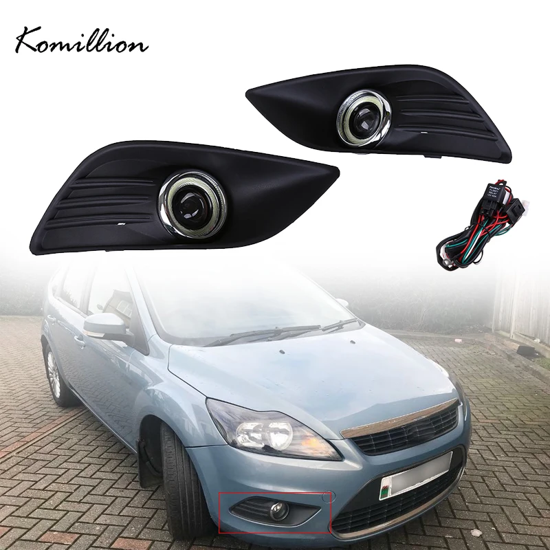 Car DRL LED Light Angel Eyes Daytime Running Front Foglamp Set for Ford Focus MK2(DB3) Sedan 2008 2009 2010 Pre-facelift | Автомобили и