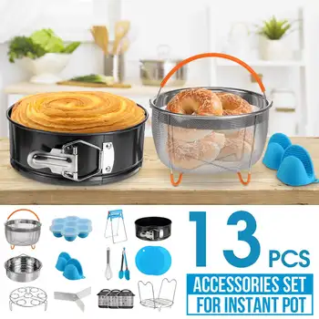 

13Pcs Pressure Cooker Accessories for Instant Cooking Pot Steamer Basket Egg Steamer Rack Oven Glove Kitchen Cooking Tools