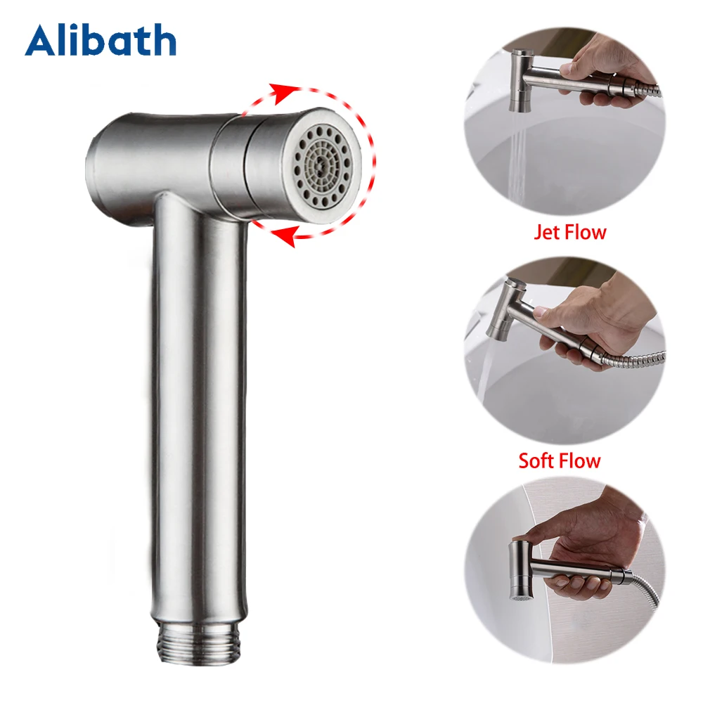 304 Stainless Steel Handheld Bidet Spray Shower Toilet Shattaf Sprayer Douche Faucet Brushed Nickel. | Обустройство дома