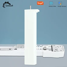 Loonas Tuya Smart WiFi Curtain Motor system Customized Electric Curtains Track with RF Remote Alexa and Google Assistant Control
