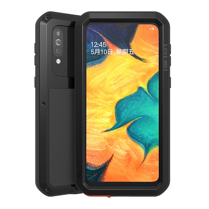 

360 Full Body Protective Armor Case For Samsung Galaxy A40S Shockproof Water Resistent Metal Rugged Cover For Samsung 40 S Cover