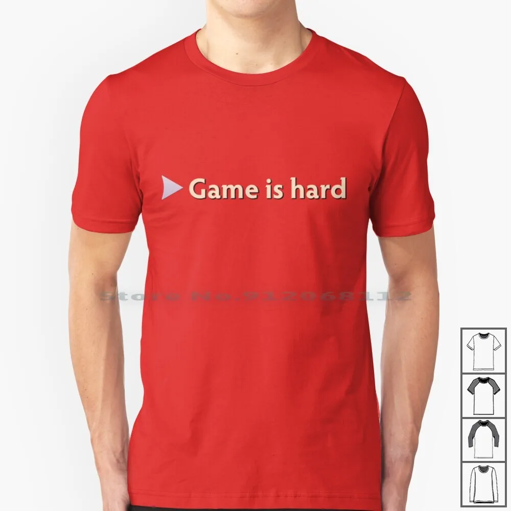 Футболка из 100% хлопка с надписью Game Is Hard | Мужская одежда