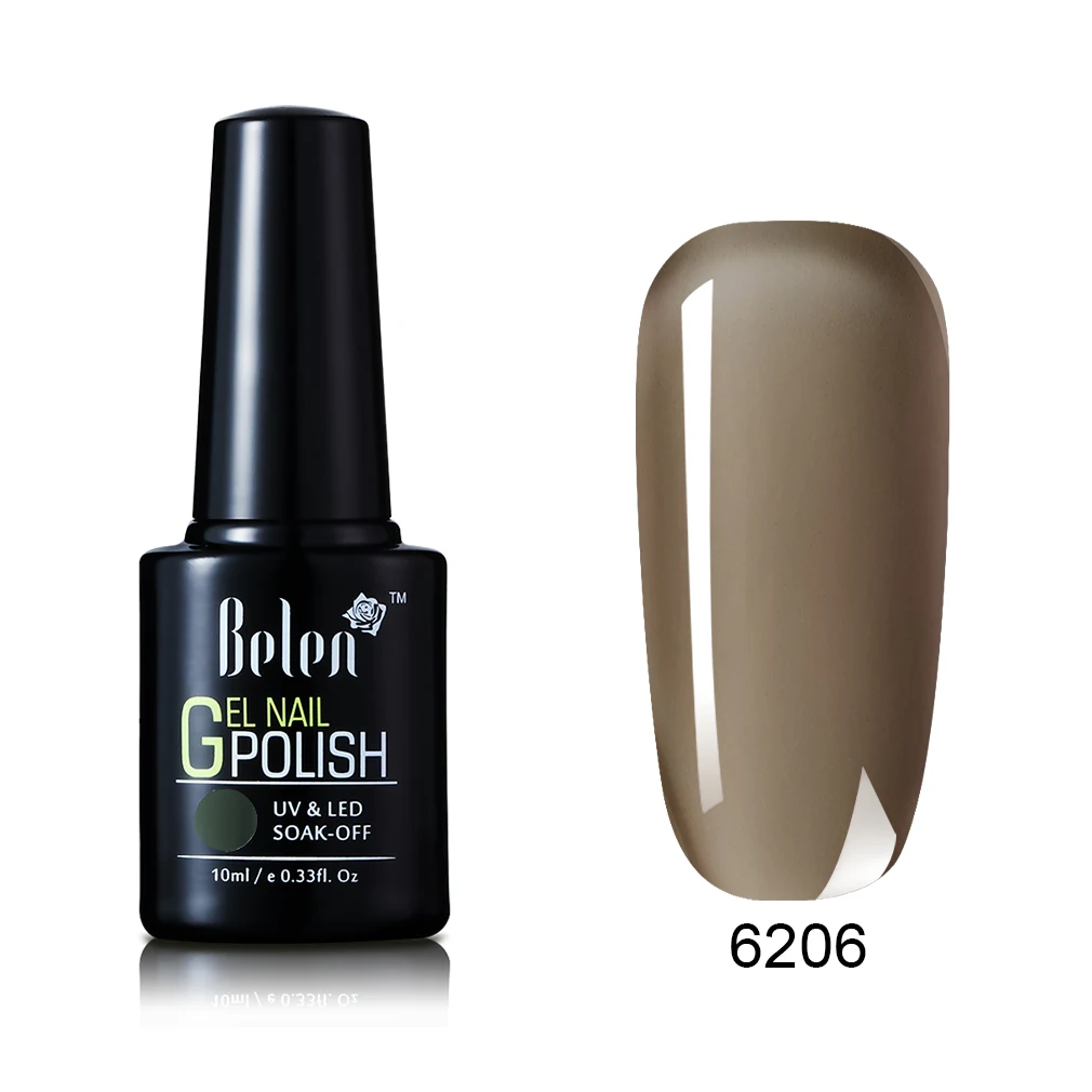 Belen Galaxy Gray Гель-лак замочить от желе УФ светодиодный лак для ногтей праймер Гель-лак салонный маникюр для ногтей Гель-лак es 10 мл - Цвет: 6206