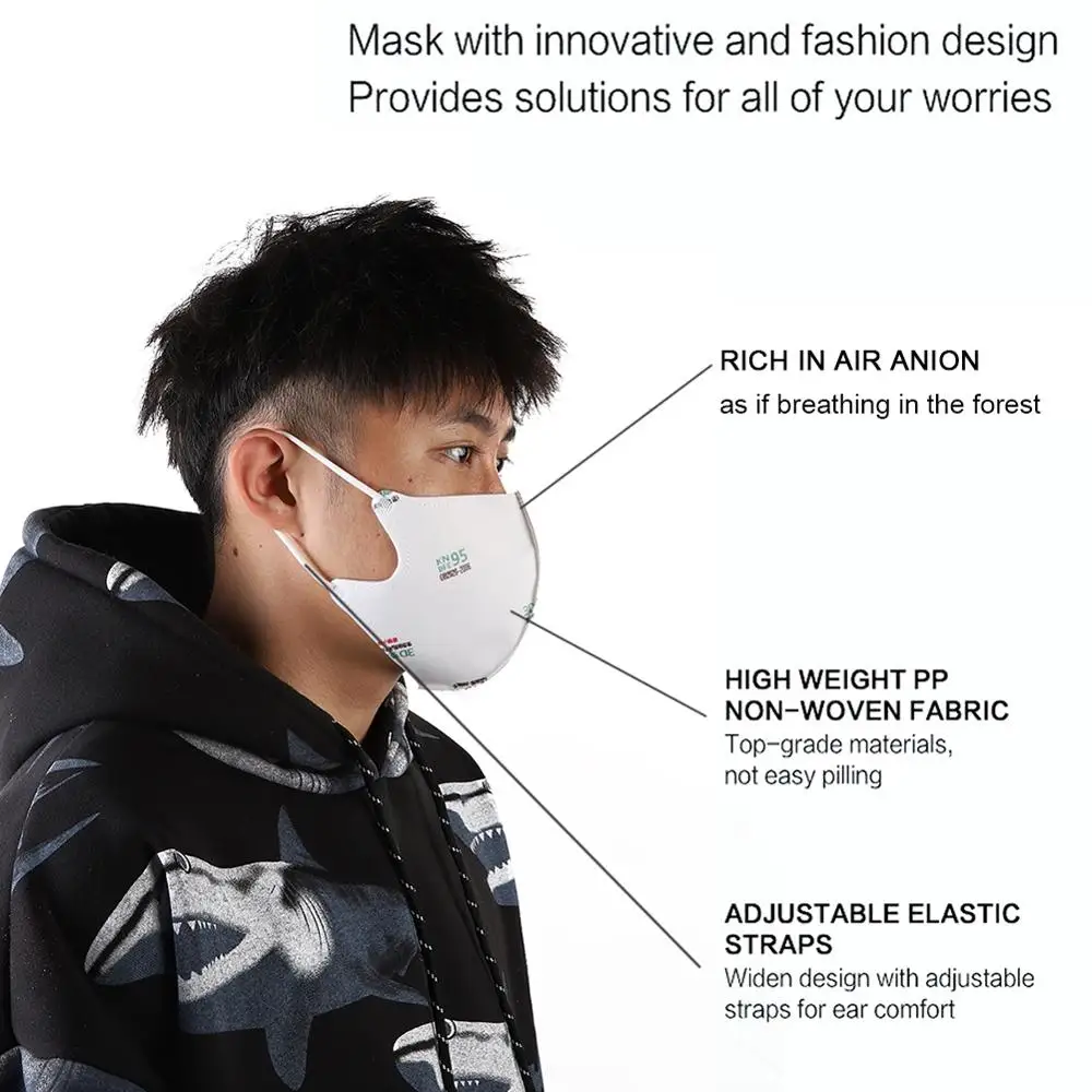 

N95 Anion Dust Mask Anti-KN95 Virus, Dust-Proof, Smoke-Proof, Dust-Proof, Multi-Layer Activated Carbon Mask For Women Men NEW