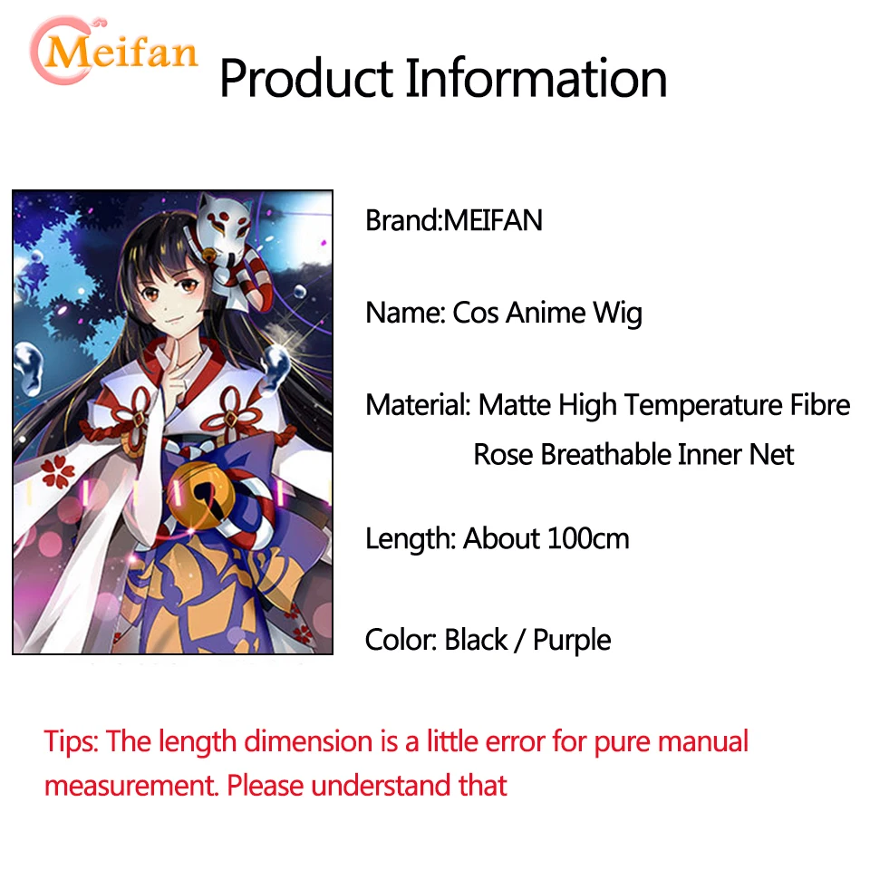 Synthetic Wig MEIFAN Cosplay Anime 100cm Long Straight Heat Resistant Purple Black Natural Hair Cosplay Costume Party Wig synthetic wig halloween wig