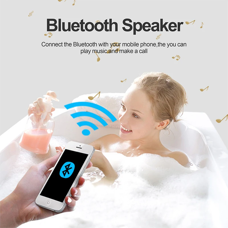 Round LED Smart Wall Mounted Bathroom Mirror With Body Induction Anti-Fog Bluetooth Function Bath Makeup Vanity Mirror