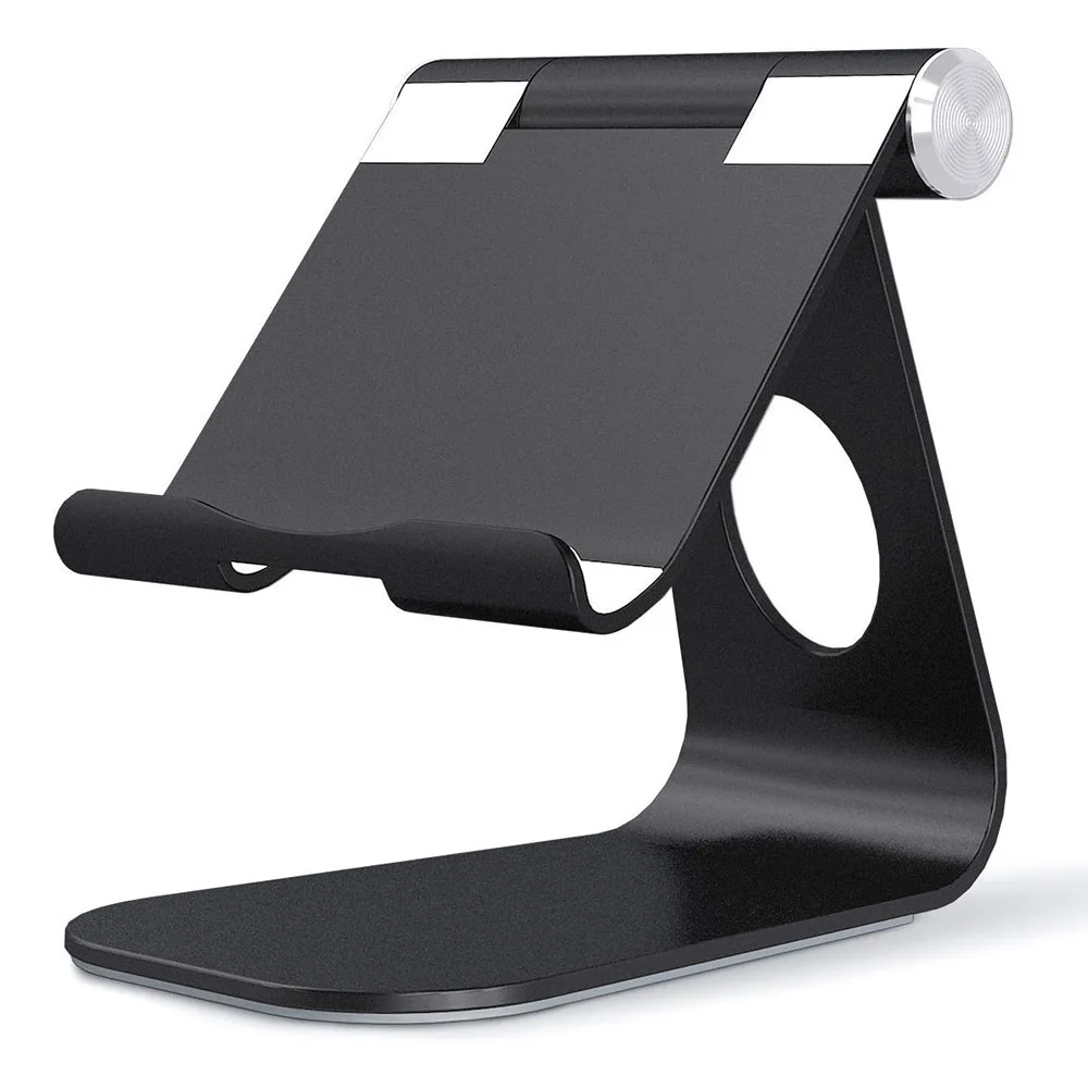 Подставка для планшета, регулируемая алюминиевая настольная док-станция для Ipad Pro 12,9 9,7 10,5 Samung Xiaomi Soporte Para Tablet Houder - Цвет: Black 1