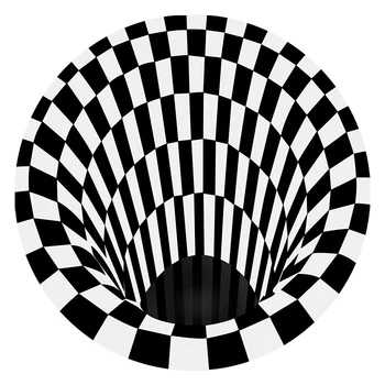 

3D Vortex Illusion Back Rug Carpet Living Room Decoration Tapis Impression Print Bottomless Hole Decor Rugs Mat Dropshipping