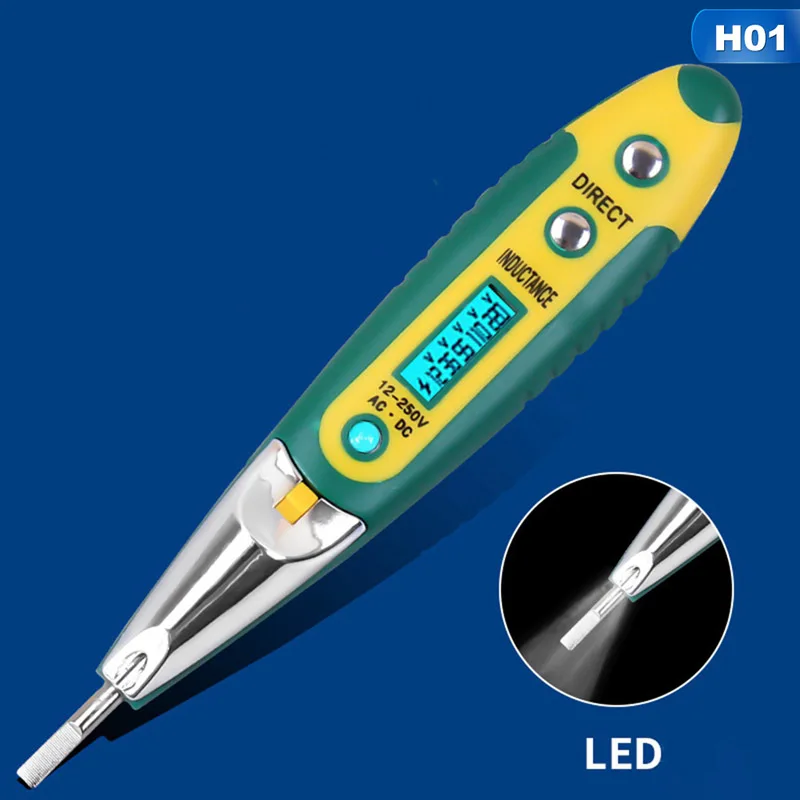 VD700 Digital Test Pencil Multifunction AC DC 12-250V Tester Electrical Test Pencil Detector Voltage Detector Test Pen - Цвет: 01