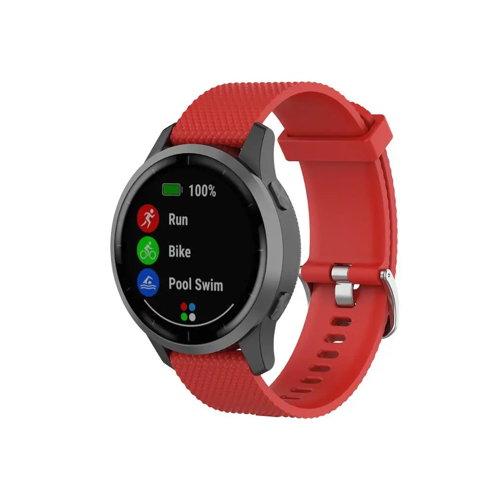 AKBNSTED для Garmin Vivoactive 4 Смарт-часы текстура яркие силиконовые часы ремешок сменный Браслет аксессуары для Vivoactive4