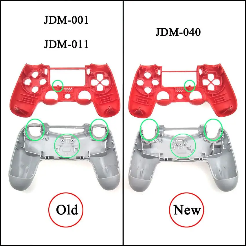 JCD для контроллера геймпада Sony Dualshock 4 PS4 JDM 001/ 010/011 прозрачный чехол переднего и