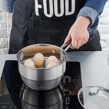 

More Function Reunite With Thickening Single Handle Stainless Steel The Milk Pot Steamer Household Double-deck No Sticky Pot