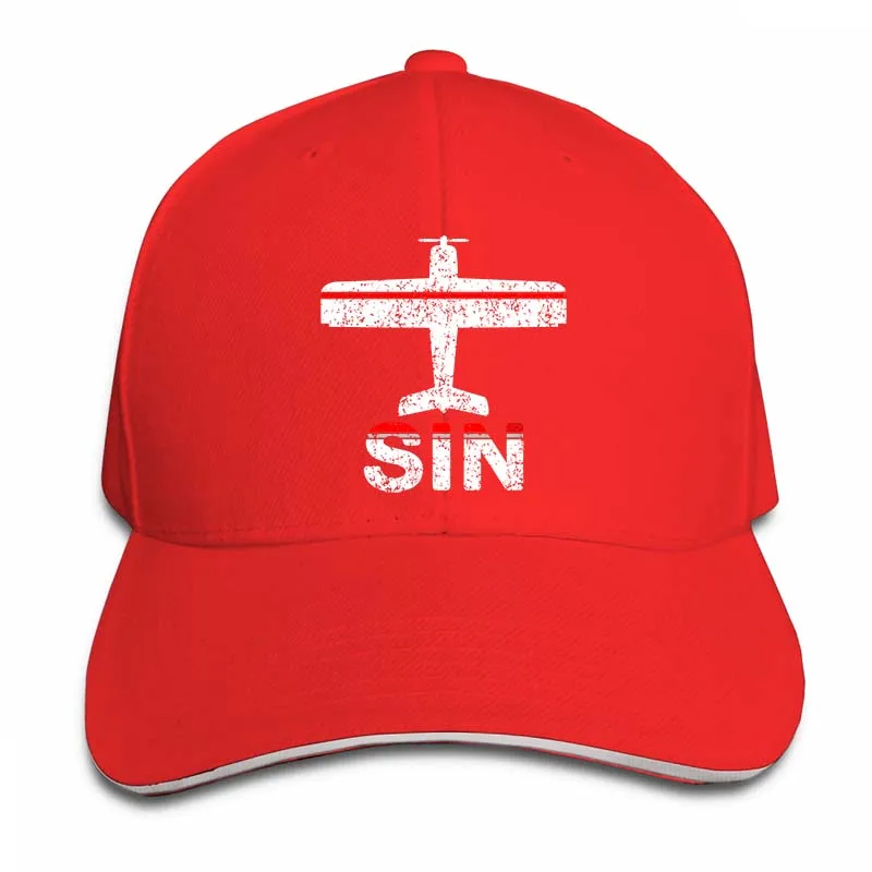Fly Сингапур SIN аэропорт и XS s m l xl 2x 3x 4x Сингапур Changi аэропорт 2 цвета бейсболка для мужчин и женщин Кепка водителя грузовика - Цвет: 2-Red