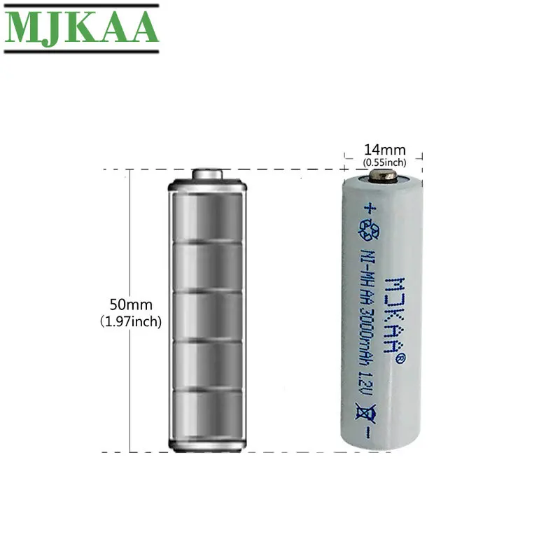 MJKAA 20 шт. AA 3000 мАч 1 2 в 100% Высокое качество аккумуляторная батарея Ni MH батареи для