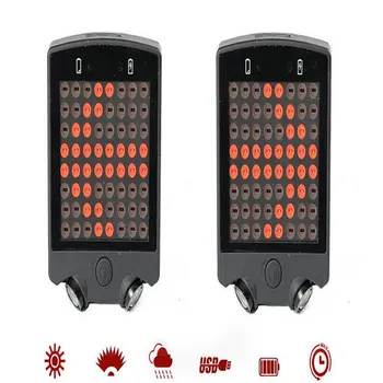 

Rear Light USB Rechargeable Bicycle Taillights MTB Bike Safety Warning Light Remote Control Bike Light Direction Indicator