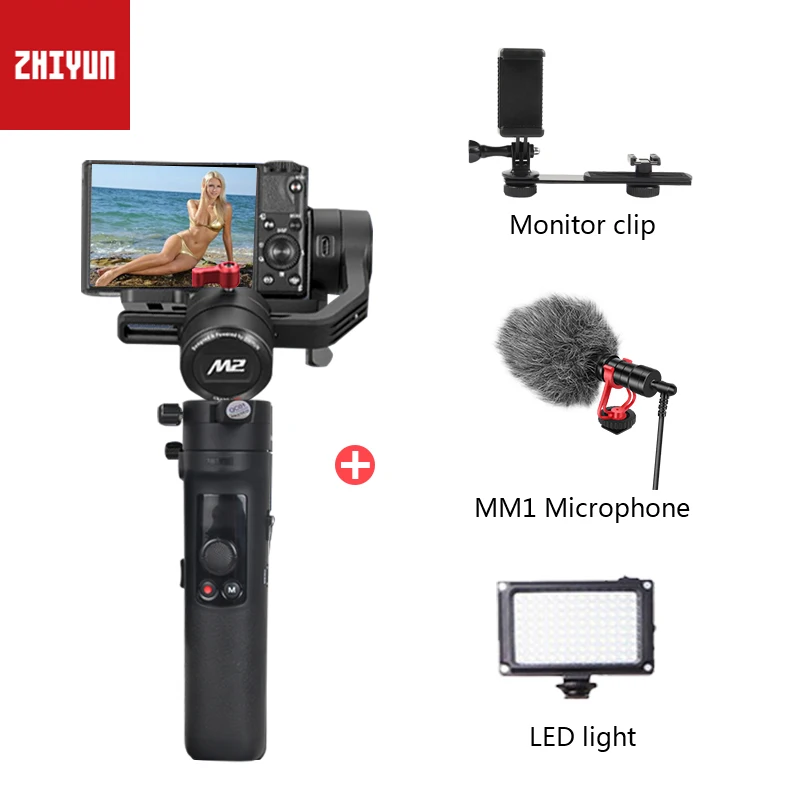 ZHIYUN кран M2 3-осевой разных цветов с шарнирным соединением для смартфона Для беззеркальных камер смартфонов OSMO действие стабилизатор vs Feiyu G6 плюс DJI Ronin S Max мы собрали воедино - Цвет: Зеленый