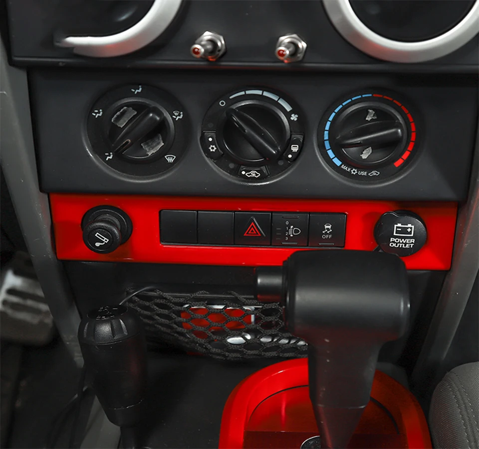 BAWA внутренние молдинги наклейки для Jeep Wrangler JK 2007-2010 Автомобильная консоль Кондиционер Переключатель украшения Аксессуары