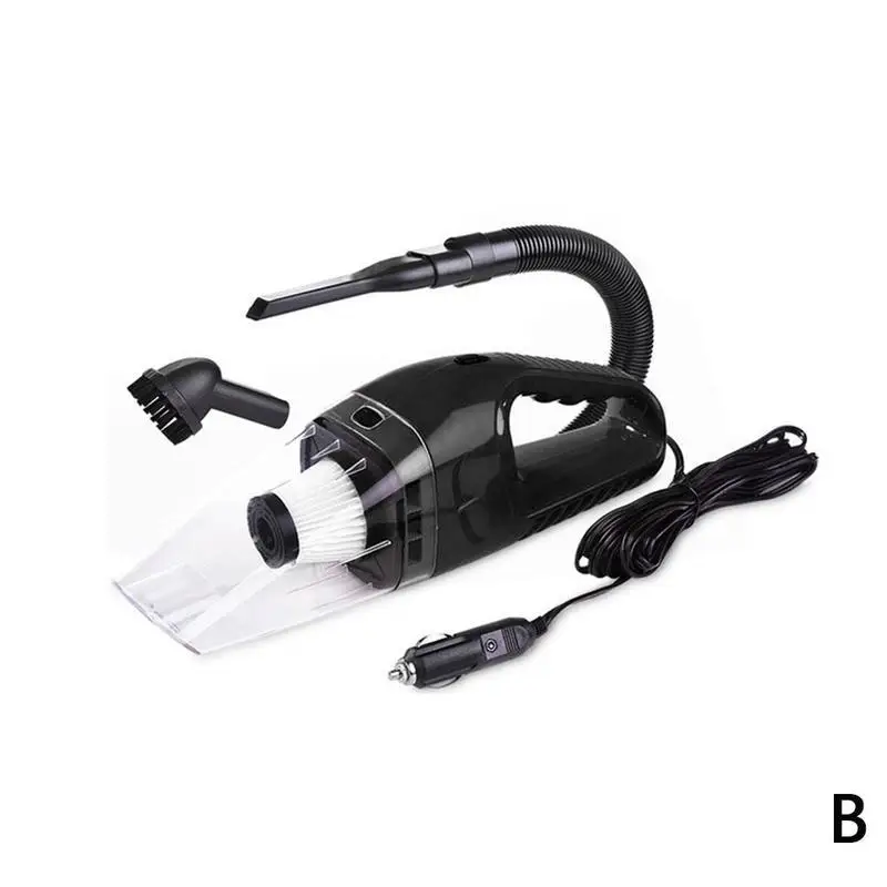 Hot Sale 120w 5m Car Vehicle Vacuum Cleaner Handheld Strong Suction Dry-wet Dual-use 12v Automotive High Power Vacuum Cleaner - Цвет: Black(B)