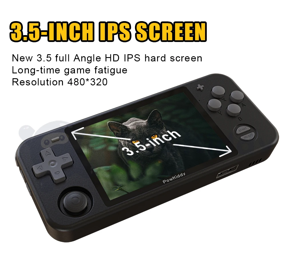 POWKIDDY RGB10 Retro Open Source System RGB10 max Handheld Game Console RK3326 5.0-Inch IPS Screen 3D Rocker Children's Gift