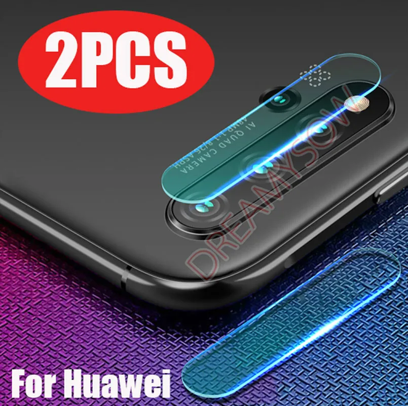 

2PCS Protection Glass For Huawei Honor 20 P Smart P20 Lite Y6 Y7 Y9 2019 Nova 5 Pro Back Camera Lens Screen Protector Phone Film