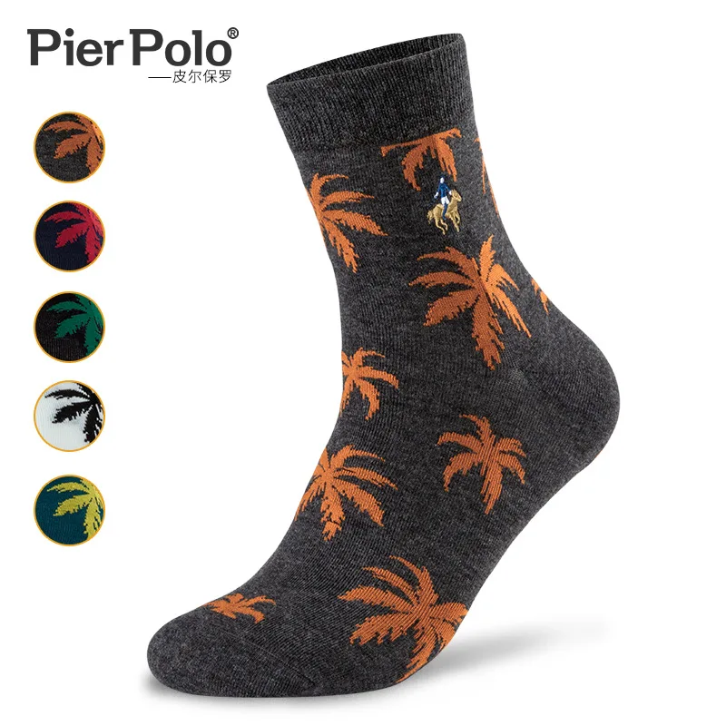 PIER POLO повседневные мужские носки 5 пар высококачественные брендовые хлопковые с