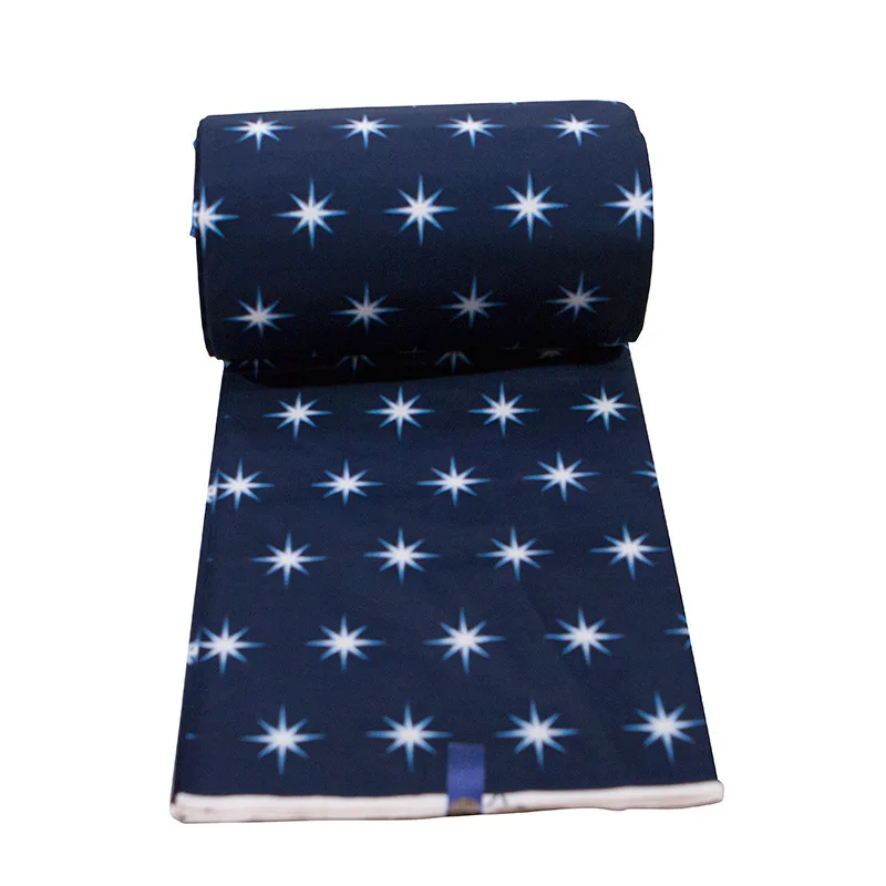 Хлопок африканская звезда печатная ткань из восковой ткани 2019 Новая 6 ярдов синяя голландская ткань из восковой ткани для свадьбы