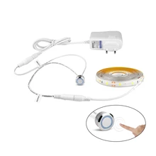 Touch Sensor Control LED 2835 Strips 12V Flexible adhesive led tape lamp 2A Power 220V 110V for Kitchen Bedside Closet PC