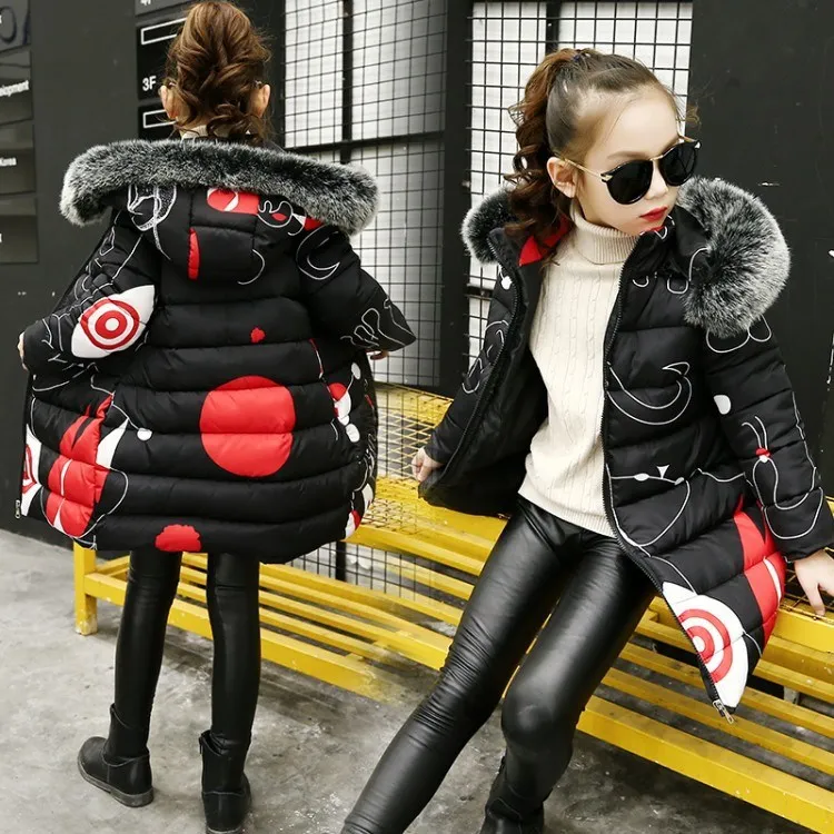 

5 Girls Cotton Clothes Coat 8 Winter 9 Big Boy Young STUDENT'S GIRL'S 10 Printed 12 Korean-style 13 Children 15-Year-Old