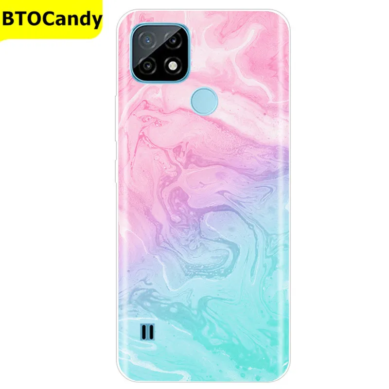 For Realme C21 Case Soft Tpu Silicone Case For OPPO RealmeC21 C 21 Phone Cover Fundas RMX3201 Bumper Case For Realme C21 Cover pouch phone Cases & Covers