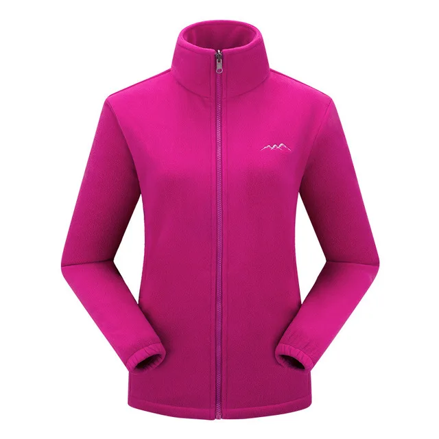 rose purple Xiaying Smile осень зима теплое женское флисовое пальто размера плюс 6XL Повседневная теплая ткань верхняя одежда на молнии для Леди Уличная мода - Цвет: rose purple