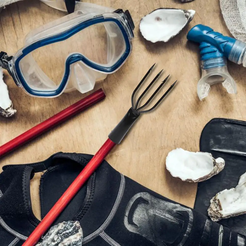 Froschspeer 4-zackig Mit Widerhaken | Federstahl Gig Für Flunder & Angeln | 15cm Tragbar