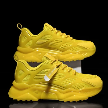 

High Quality Casual Shoes Men Breathable Air Mesh Popcorn Bottom Fashion Sneakers Men Footwear Tennis Trainers Shoes Masculino