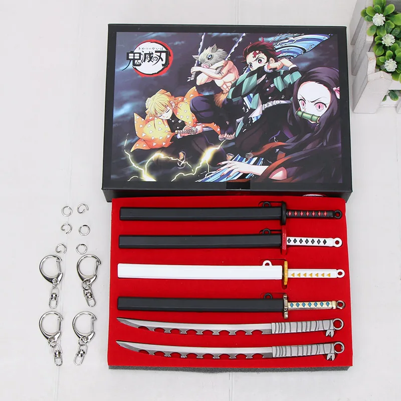 Набор ключей-убийцы демона Kimetsu No Yaiba косплей ожерелье «меч» маска Zenitsu Tanjirou Nezuko Tsuyuri Kanao рождественские подарки