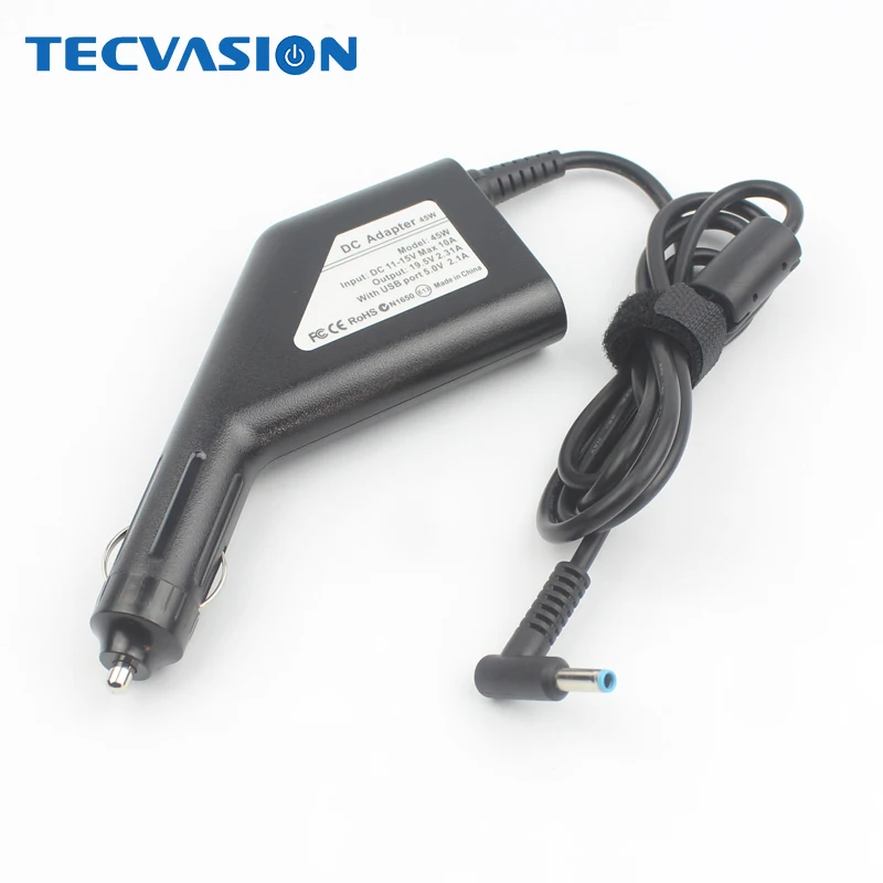 19,5 V 2.31A portátil adaptador de cargador de coche DC con USB de energía para HP EliteBook G3 820 G4 840 1040 G2 1040 G1 1040 1030 azul 725 Jack