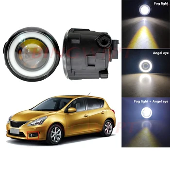 

2PCS For Nissan Tiida Hatchback C11x Car H11 LED Bulb Fog Light Angel Eye 12V Car Accessories 2007 2008 2009 2010 2011 2012