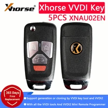 5 sztuk partia Xhorse VVDI2 XNAU02EN bezprzewodowy zdalny klucz do Audi odwróć 4 przyciski klucz do VVDI Key Tool tanie i dobre opinie VDIAGTOOL CN (pochodzenie)