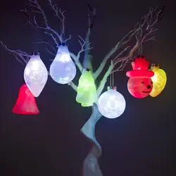 Новые рождественские украшения креативный ПВХ красочные огни в форме рождественского шара подвесная Елочная игрушка маленькие огни