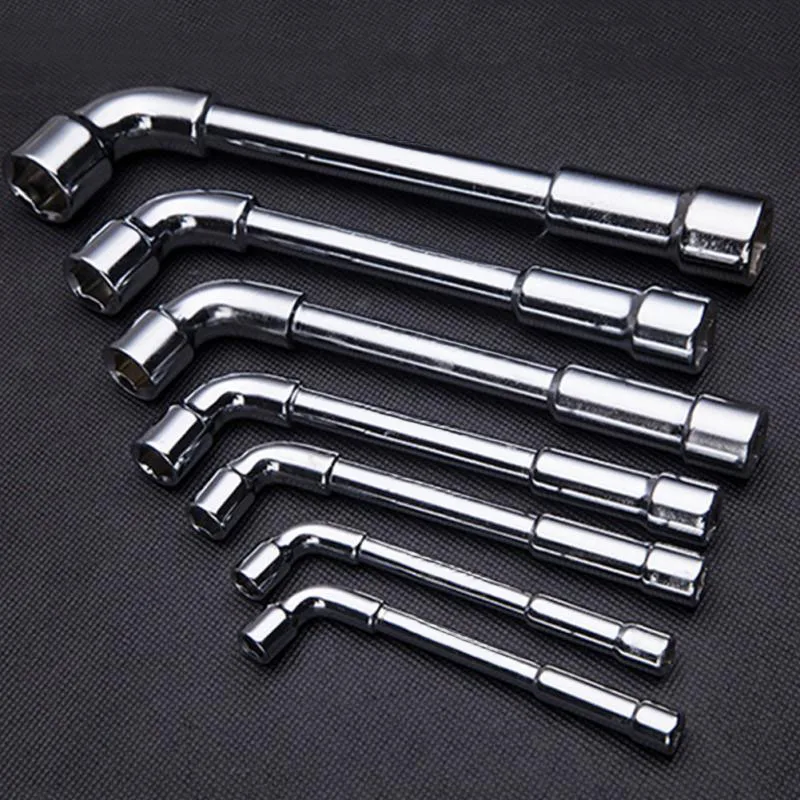 

6-13mm L Type Pipe Perforation Elbow Wrench Double Head Outer Hexagon Sleeves Wrench for Remove Fix Screw Nut