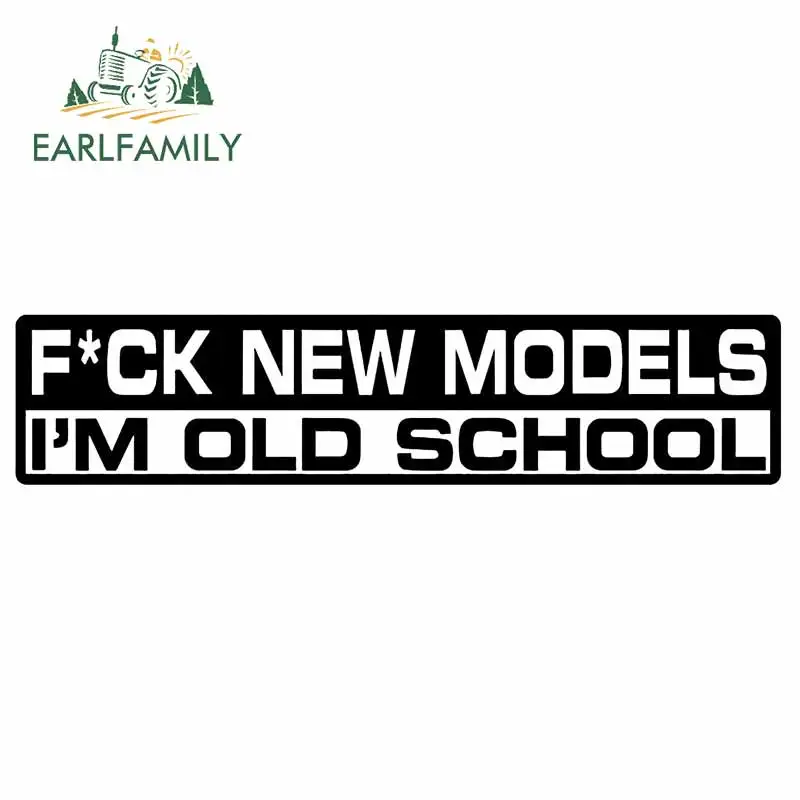 

EARLFAMILY 13cm x 3cm OLD SCHOOL Car Sticker Auto Funny Decals Waterproof DIY Decoration Creative Vinyl Car Wrap
