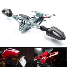 Универсальный мотоцикл номерной знак рамка Кронштейн с светодиодный сигнал кронштейн для Suzuki K2 K3 K4 K5 K6 K7 K8 K9 GSR750 GSR600 GSR400