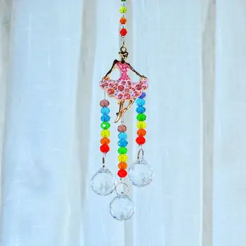 

garden suncatcher home decor crystal hanging ornamen Ballet girl good time crystal suncatcher capture sunray housewarming gifts