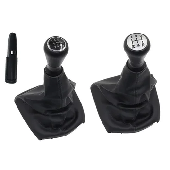 

Chrome & Leather Gear Stick Shift Knob Handle Fabric Gear Shift Knob For Citroen C2 C4 Picasso for Peugeot 206 306 307 308 3008