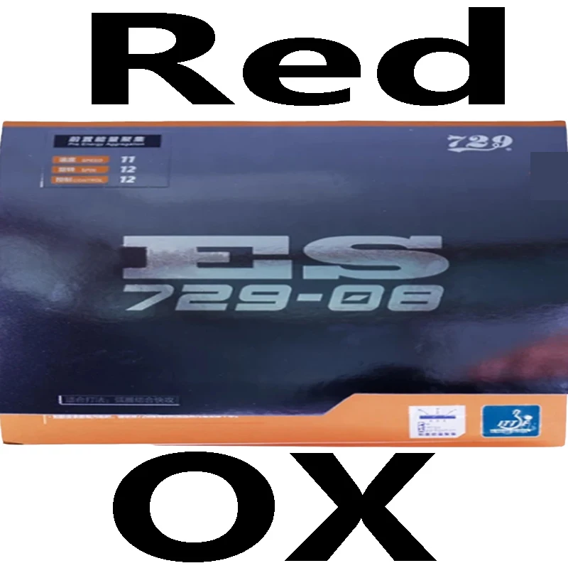 RED OX RITC 729 729-08 ES(петля+ атака) Pips-In настольный теннис(пинг-понг) Резина с губкой новая версия - Цвет: RED OX