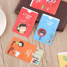 5 шт./лот мультфильм печать защита двухсторонний рукав кошелек Блокировка ридер замок держатель для банковской Кредитной Карты Чехол канцелярские принадлежности